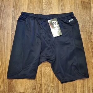 Vintage Bike Compression Shorts Men XL Black Padded Athletic Performance USA New